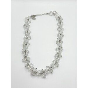 Sparkling‎ Nolan Miller Faceted Glass Crystal Necklace Beaded 16 To 19”